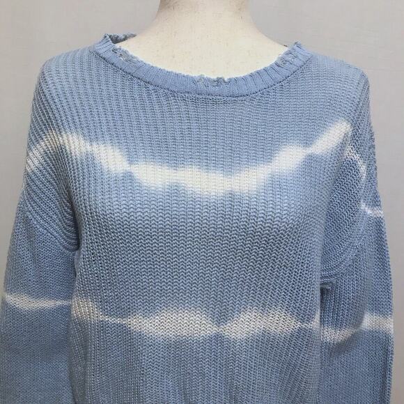 Ultra Flirt NWT Tie Dye Distressed Sweater Juniors S - Picture 2 of 10